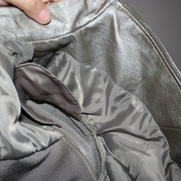 Nygard Collection Leather Sweater Jacket - PS(4-6) - Grey - Picture 8 of 9